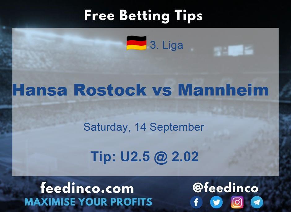 Hansa Rostock vs Mannheim Prediction