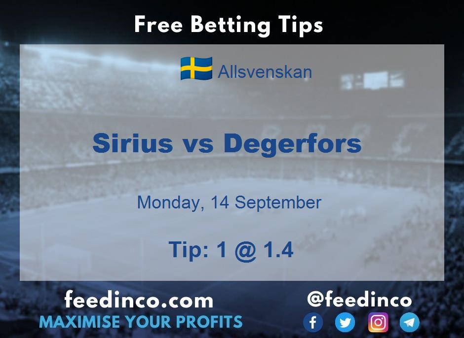 Sirius vs Degerfors Prediction Sirius vs Degerfors Prediction