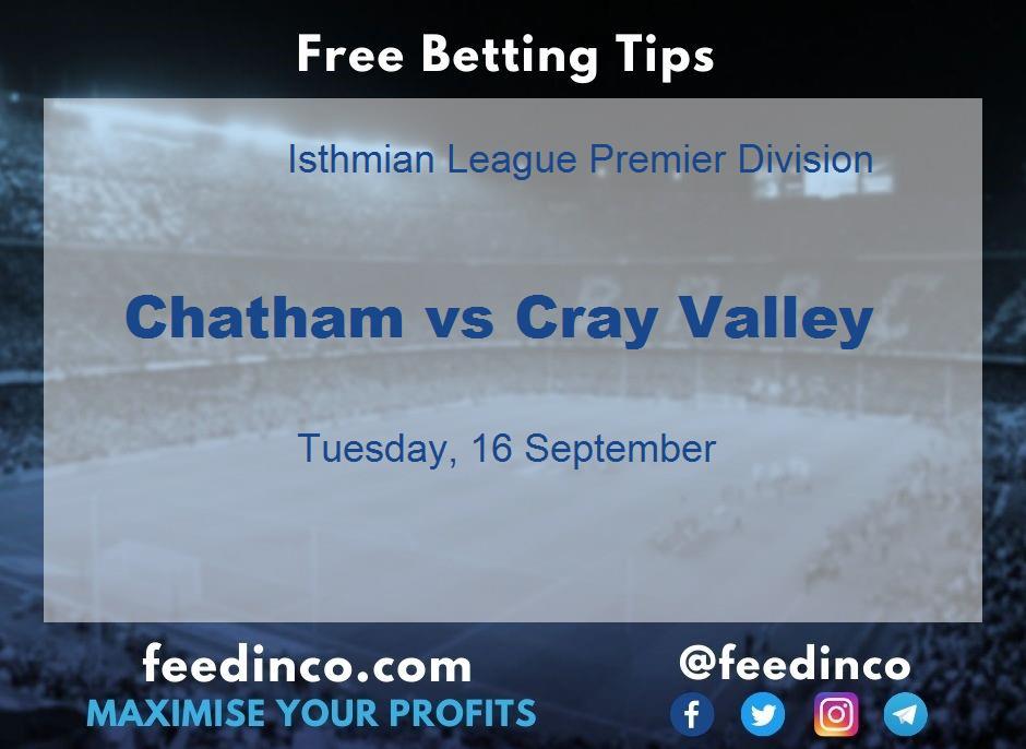 Chatham vs Cray Valley Prediction Chatham vs Cray Valley Prediction