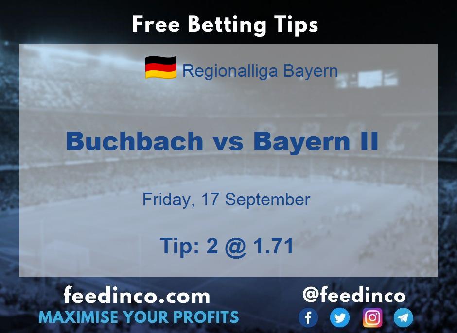 Buchbach vs Bayern II Prediction Buchbach vs Bayern II Prediction