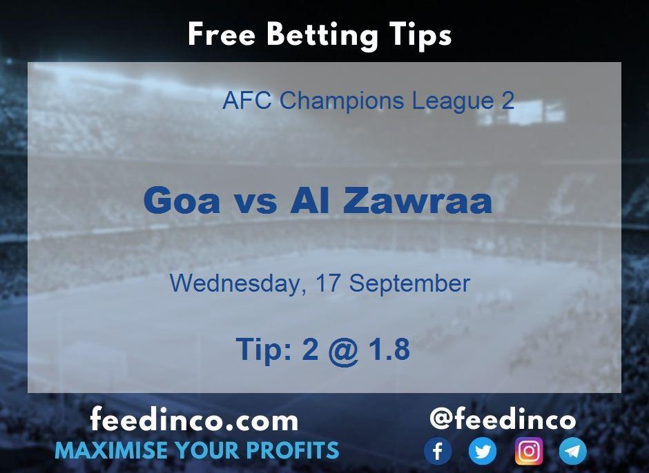 Goa vs Al Zawraa Prediction Goa vs Al Zawraa Prediction