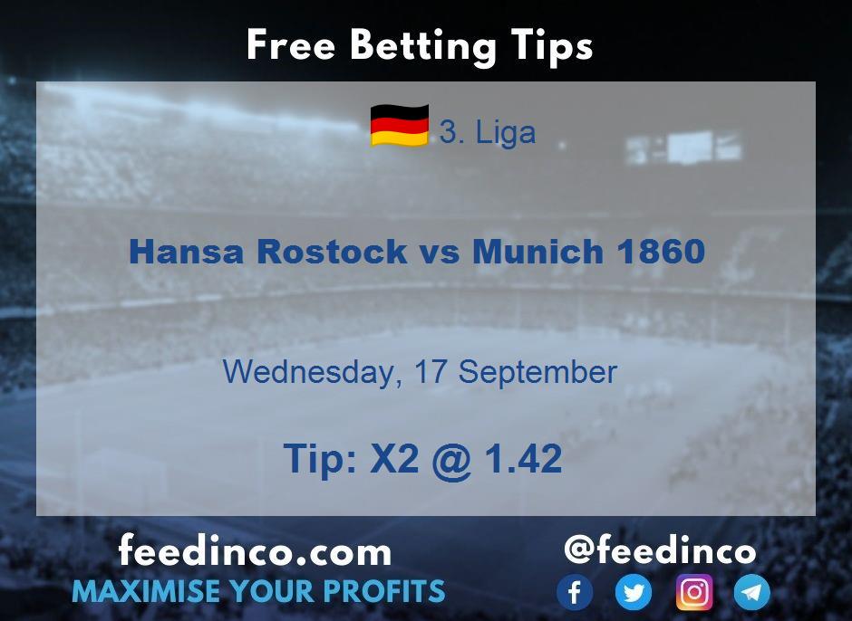 Hansa Rostock vs Munich 1860 Prediction Hansa Rostock vs Munich 1860 Prediction
