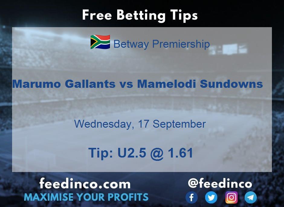 Marumo Gallants vs Mamelodi Sundowns Prediction Marumo Gallants vs Mamelodi Sundowns Prediction