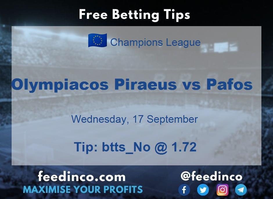 Olympiacos Piraeus vs Pafos Prediction Olympiacos Piraeus vs Pafos Prediction