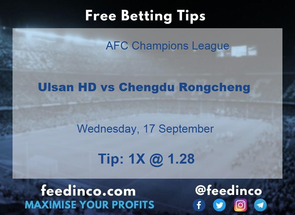 Ulsan HD vs Chengdu Rongcheng Prediction Ulsan HD vs Chengdu Rongcheng Prediction