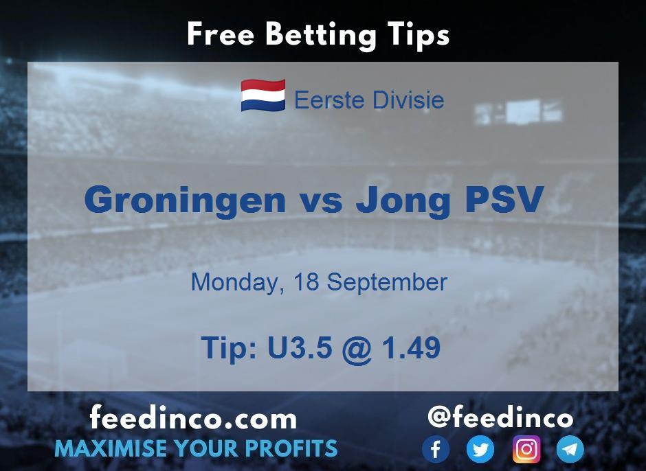 Groningen vs Jong PSV Prediction Groningen vs Jong PSV Prediction