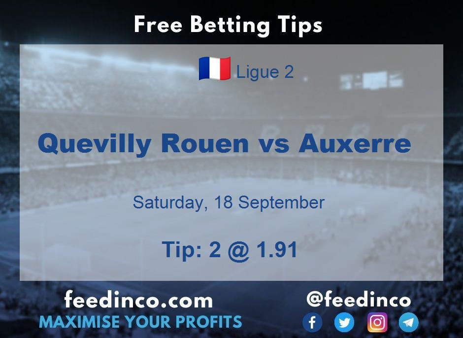 Quevilly Rouen vs Auxerre Prediction Quevilly Rouen vs Auxerre Prediction