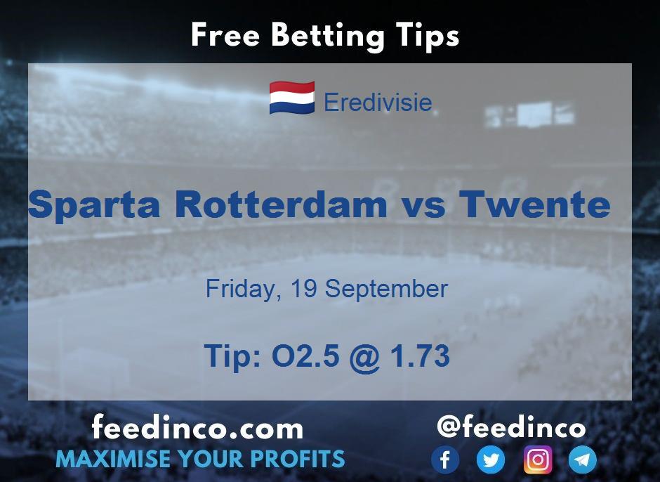 Sparta Rotterdam vs Twente Prediction Sparta Rotterdam vs Twente Prediction