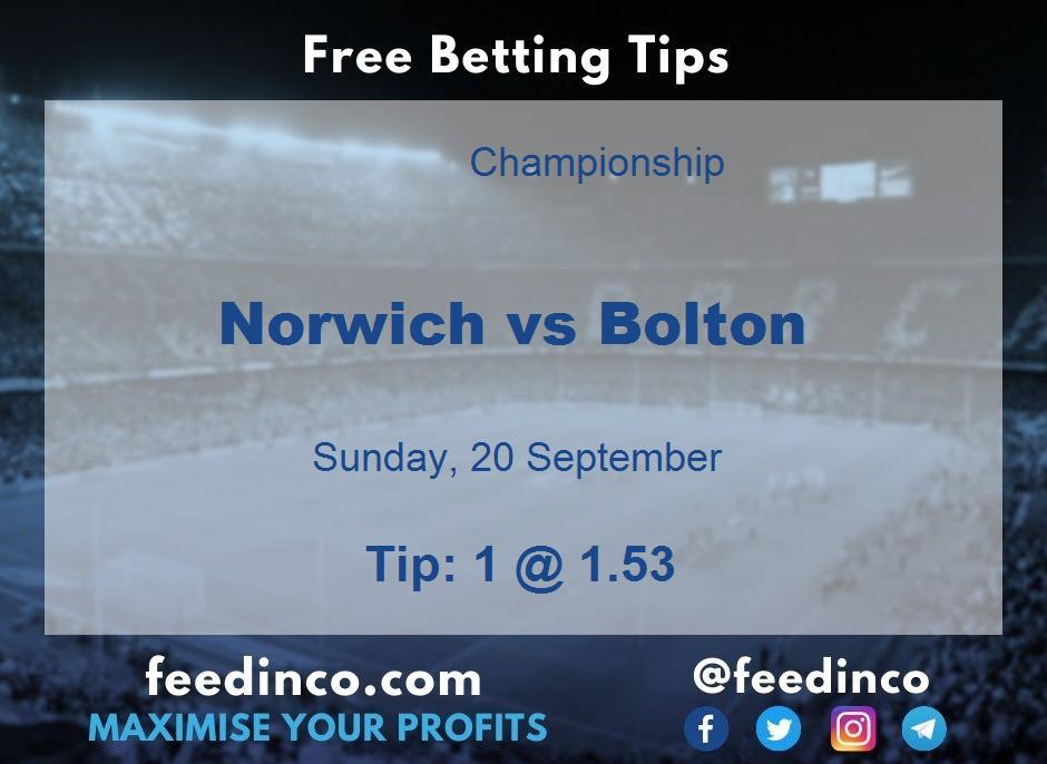 Norwich vs Bolton Prediction