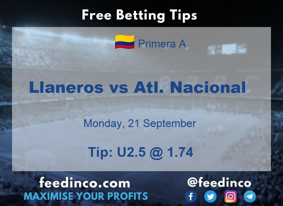 Llaneros vs Atl. Nacional Prediction