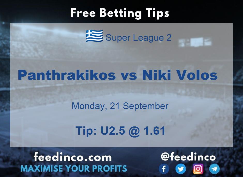 Panthrakikos vs Niki Volos Prediction Panthrakikos vs Niki Volos Prediction