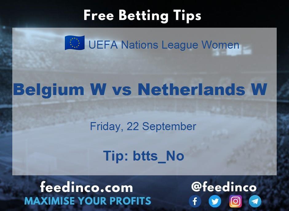 Belgium W vs Netherlands W Prediction Belgium W vs Netherlands W Prediction