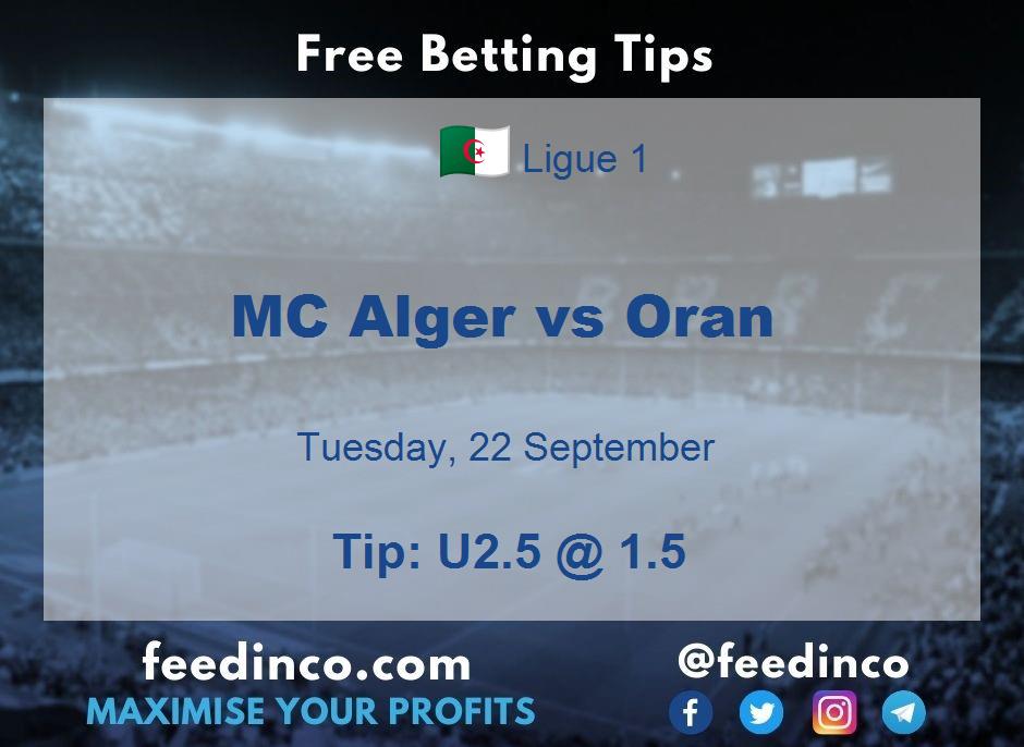 MC Alger vs Oran Prediction MC Alger vs Oran Prediction