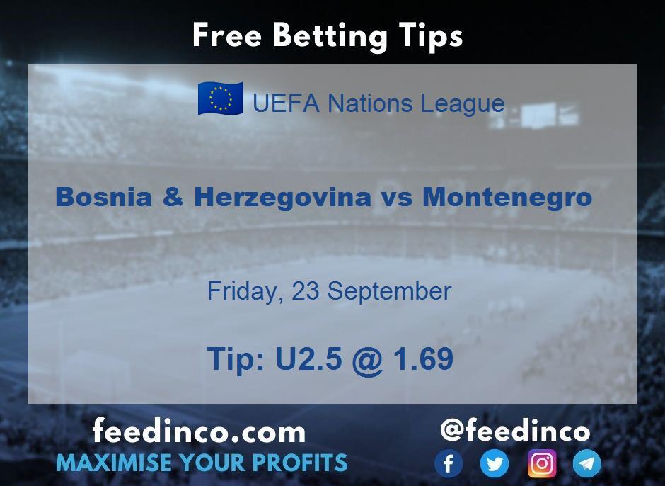 Bosnia & Herzegovina vs Montenegro Prediction