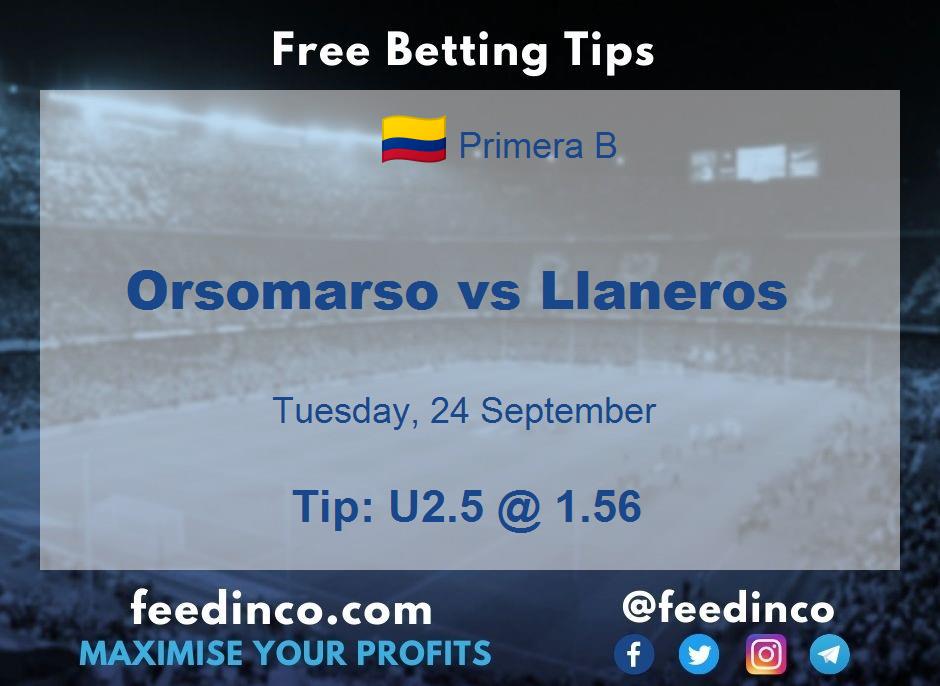 Orsomarso vs Llaneros Prediction Orsomarso vs Llaneros Prediction