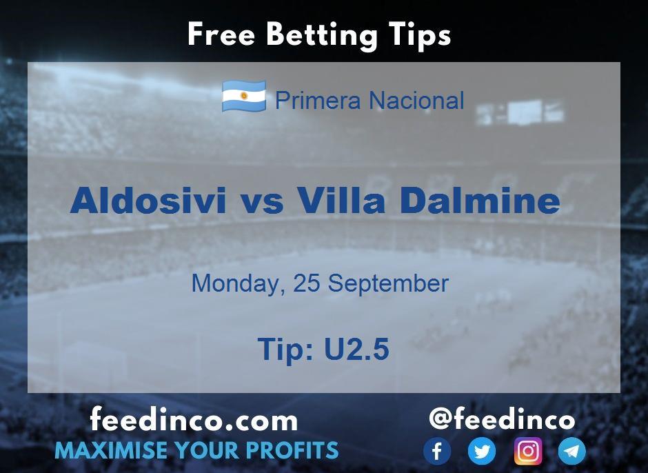 Aldosivi vs Villa Dalmine Prediction