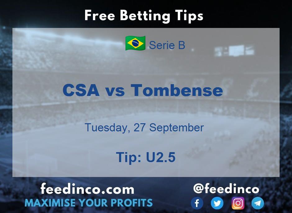 CSA vs Tombense Prediction CSA vs Tombense Prediction