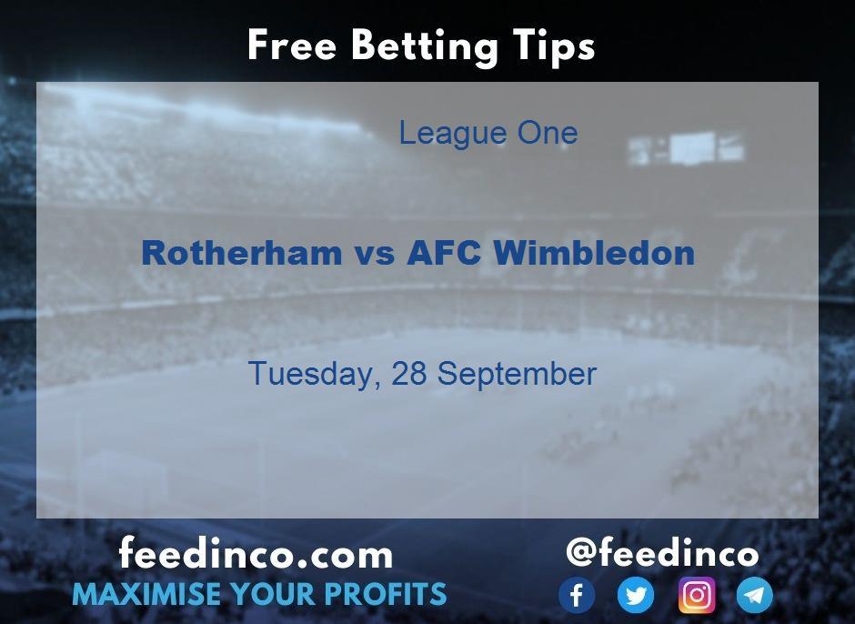 Rotherham vs AFC Wimbledon Prediction Rotherham vs AFC Wimbledon Prediction