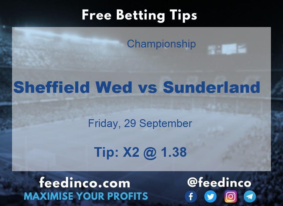 Sheffield Wed vs Sunderland Prediction