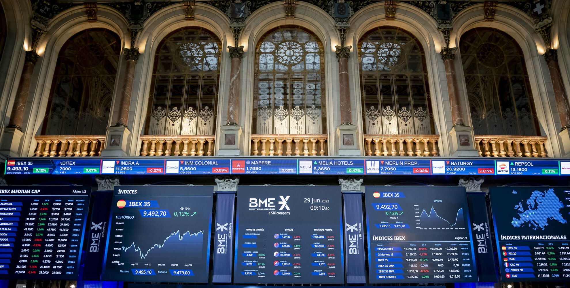 Ibex 35 y Wall: Street: jornada de avances limitados