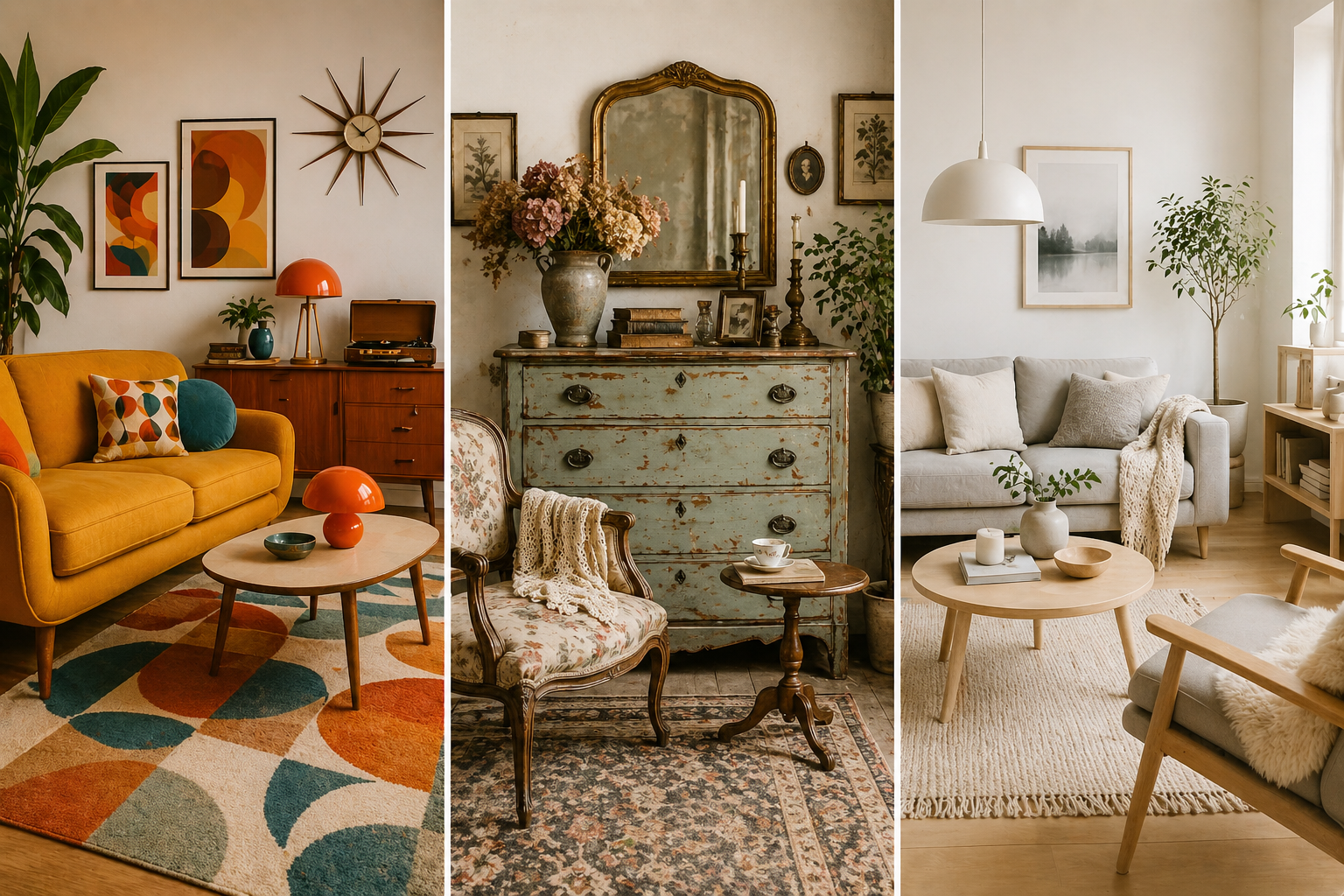 Decorating styles that come back every year: retro, vintage and Nordic