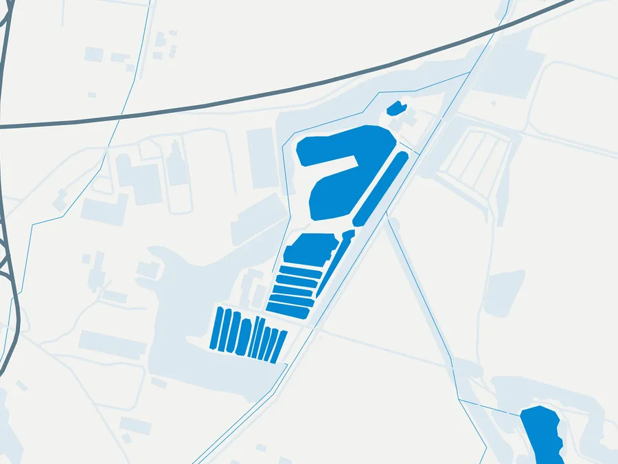 Kartenillustration der Umgebung von Angelweiher Fischgut Waldheim