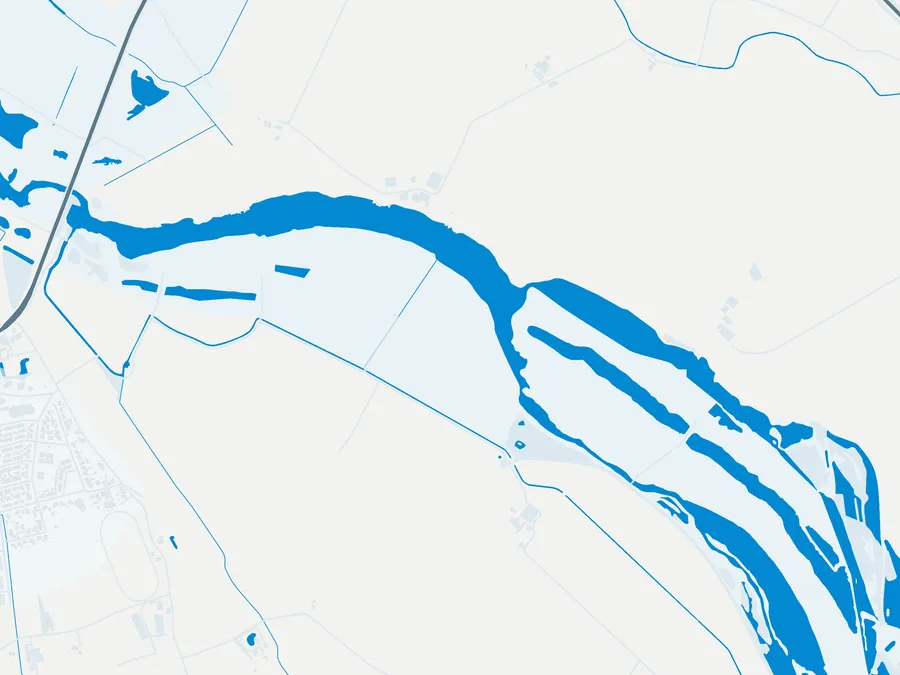 Kartenillustration der Umgebung von Angelurlaub Niederrhein