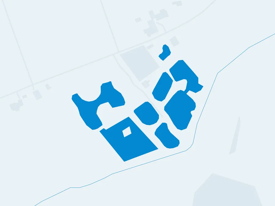 Kartenillustration der Umgebung von Toniforellis Anglerparadies