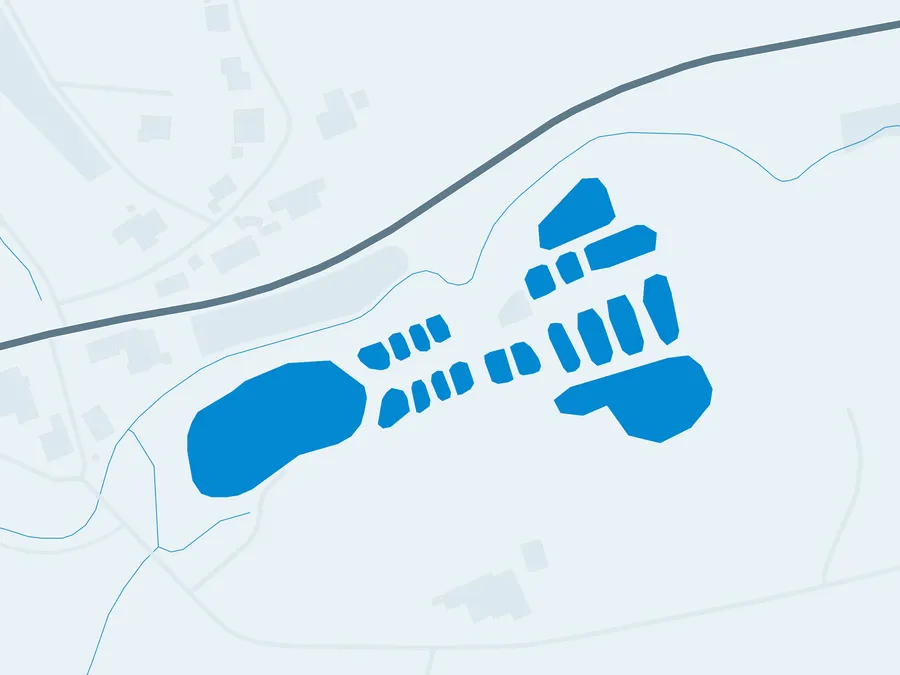 Kartenillustration der Umgebung von Forellenhof Wahl