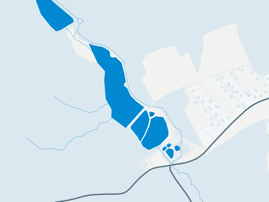 Kartenillustration der Umgebung von Fishing Resort Wundschuher See