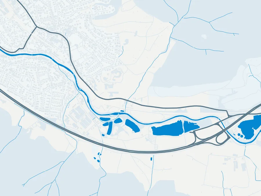 Kartenillustration der Umgebung von Angelparadies Plüderhausen