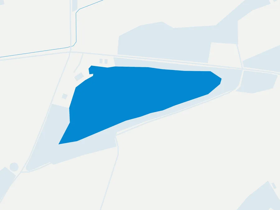 Kartenillustration der Umgebung von Waldsee Bad Laer / Westerwiede