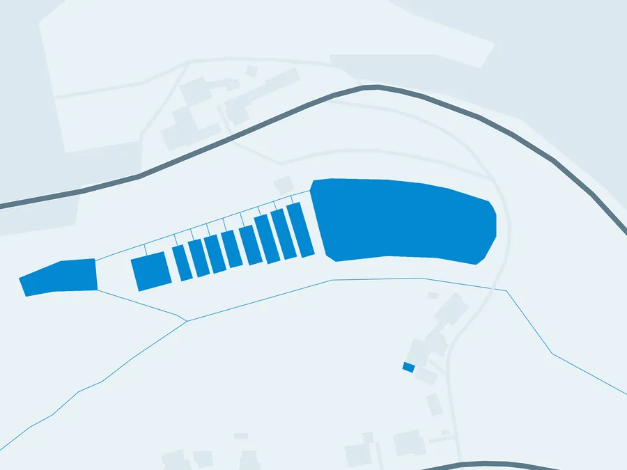 Kartenillustration der Umgebung von Angelparadies Hüttenthal