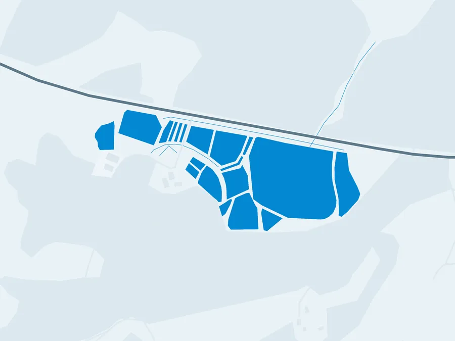 Kartenillustration der Umgebung von Andreas Frischke