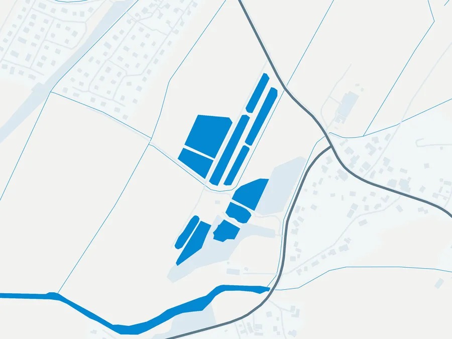 Kartenillustration der Umgebung von Forellenteich Bullendorf