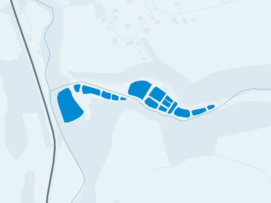Kartenillustration der Umgebung von Angelanlage Millerscheid