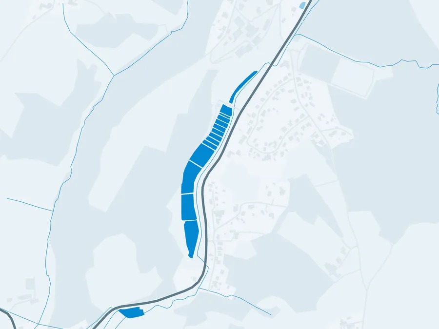 Kartenillustration der Umgebung von Angelpark Hahn