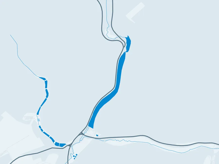 Kartenillustration der Umgebung von Walzweiher