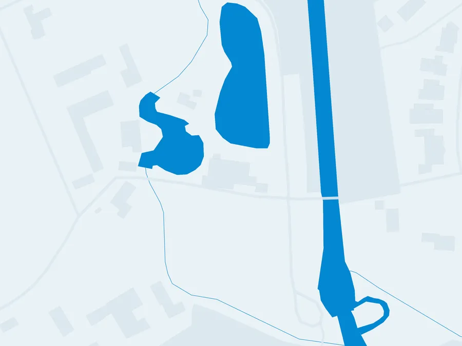 Kartenillustration der Umgebung von Angelpark Zievericher Mühle