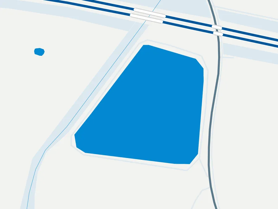 Kartenillustration der Umgebung von Angelsee Maschen