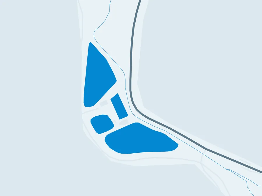 Kartenillustration der Umgebung von Ermstalfischerei
