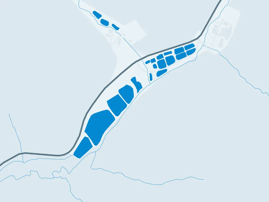 Kartenillustration der Umgebung von Angelzentrum Wiehl