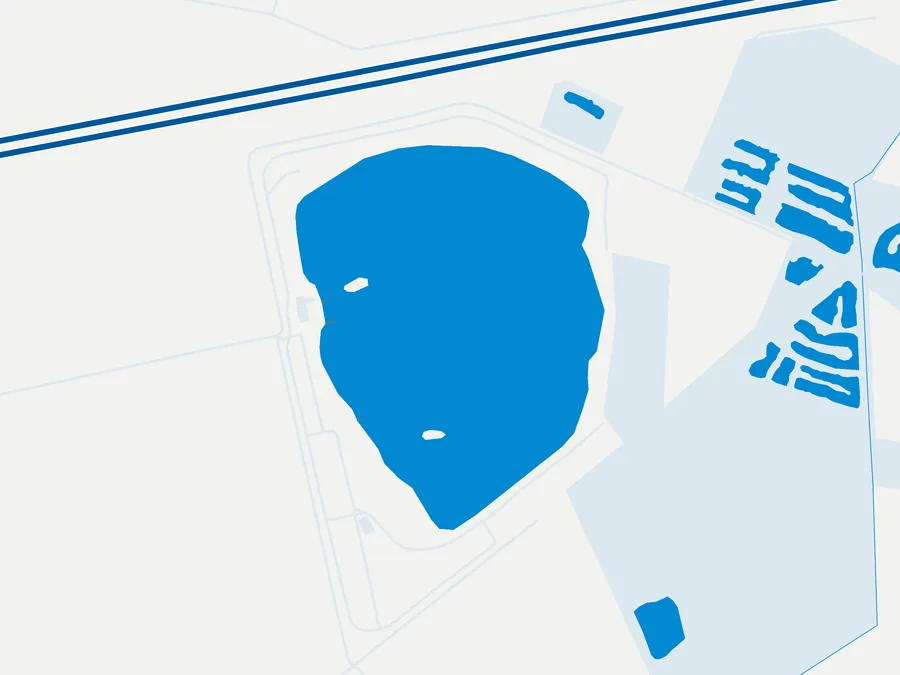 Kartenillustration der Umgebung von Paradiessee Wendeburg