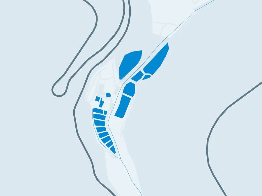 Kartenillustration der Umgebung von Angelpark Fischhaus Letscher
