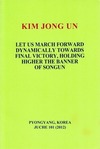 선군의 기치를 더 높이 추켜들고 최후승리를 향하여 힘차게 싸워나가자