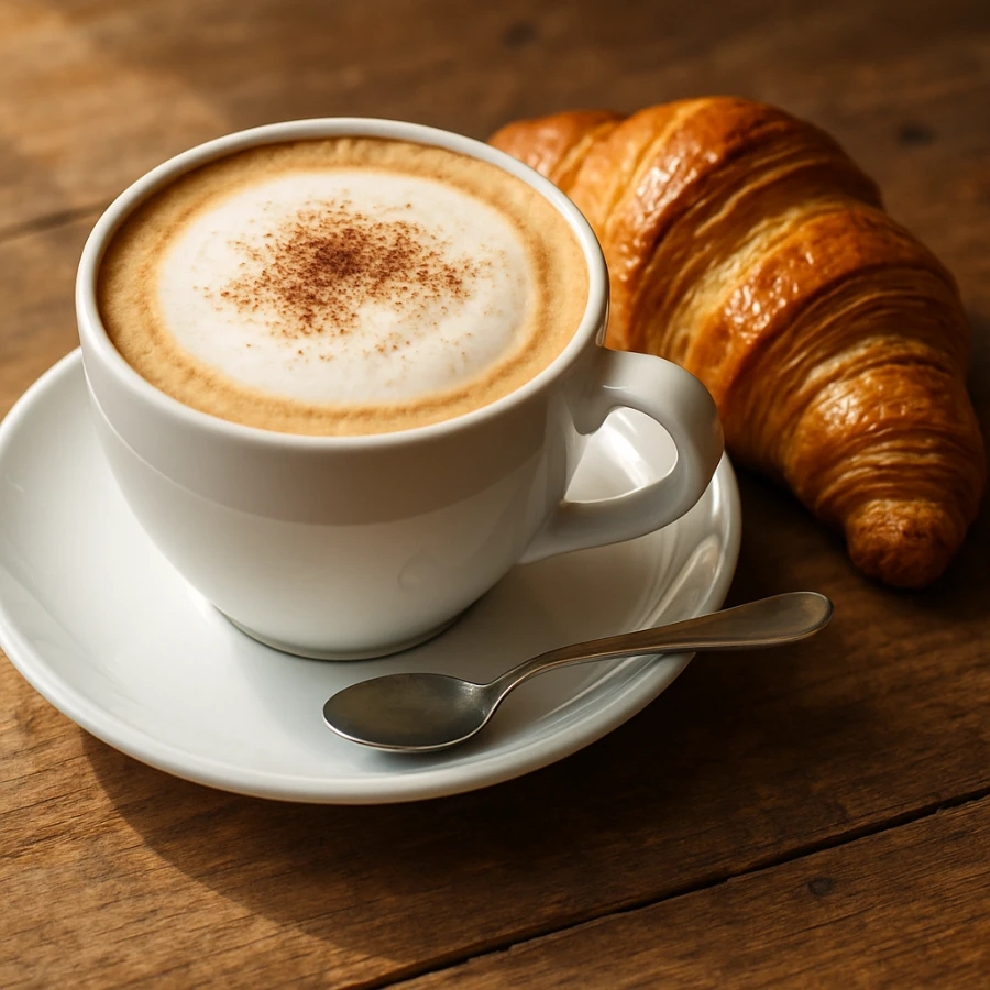 Cappuccino with Croissant