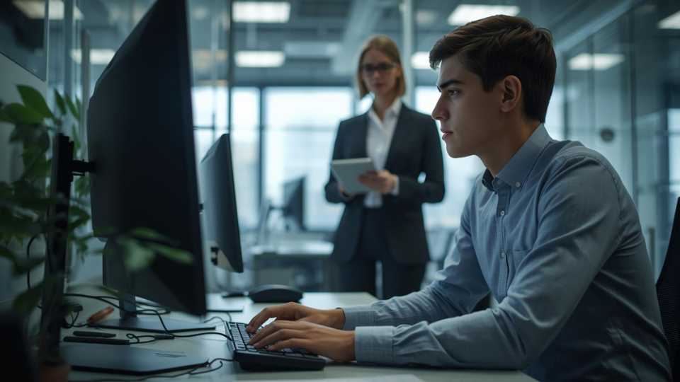 Candidato realizando pruebas de selección psicotécnicas y role play en una entrevista para call center.