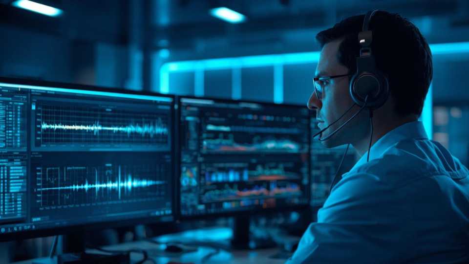 Equipo de calidad de call center analizando grabaciones y métricas para mejorar la satisfacción del cliente.