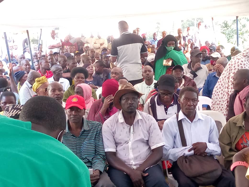 Registration of the people that had gathered to get treatment.