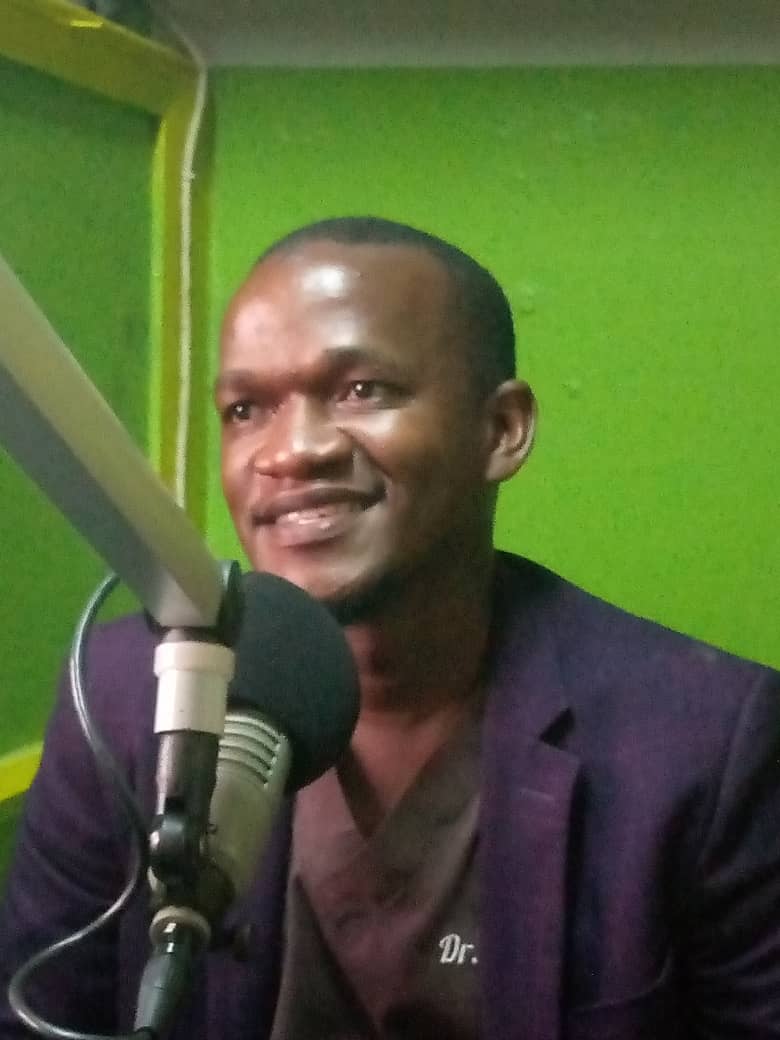 Dr. Jubair on the airs of Radio Simba before the medical camp 2025